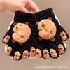Adorable Winter Gloves for Women with Cute Capybara Decoration Comfortable Warm Fingered Ideal for Cycling Gift Choice