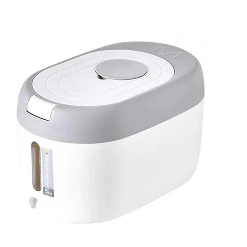 

Диспенсер для риса 5 кг/10 кг, кухонный органайзер и контейнер для хранения, домашняя коробка, банка для хлопьев, Botes Cocina, Almacenaje Alimentos 5kg серый