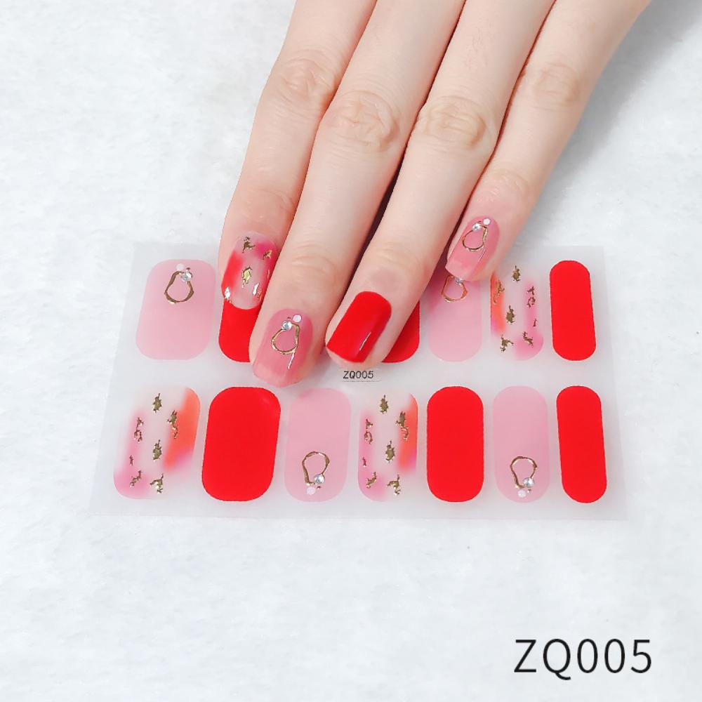 Whitening Three-dimensional Nail Sticker Full Sticker Waterproof Nail Patch Advanced Sense Simple Wind Nail Polish Glue