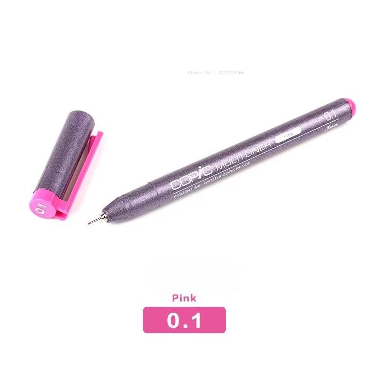 Japanese Colored Hook Line Pen Waterproof Art Supplies Anime Architectural Design Ink Tube Drawing Pen Watercolor Outline Marker