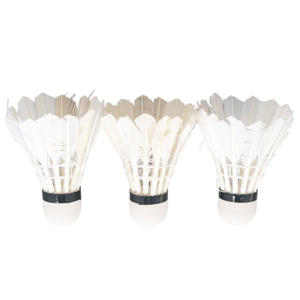 3pcs Goose Feather Badminton Professional Stable Durable White Shuttlecocks for Indoor Outdoor Sports