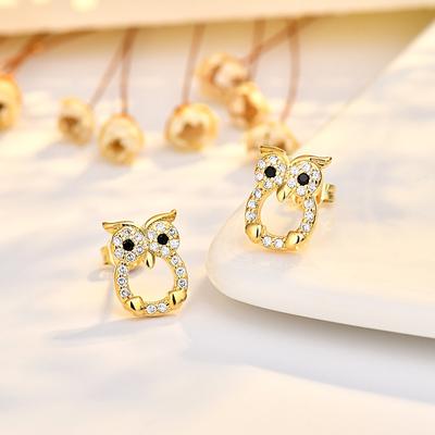 Owl Earrings High-end Fashion Atmospheric Gold-plated Earrings Accessories for Women's Earrings and Ear Holes