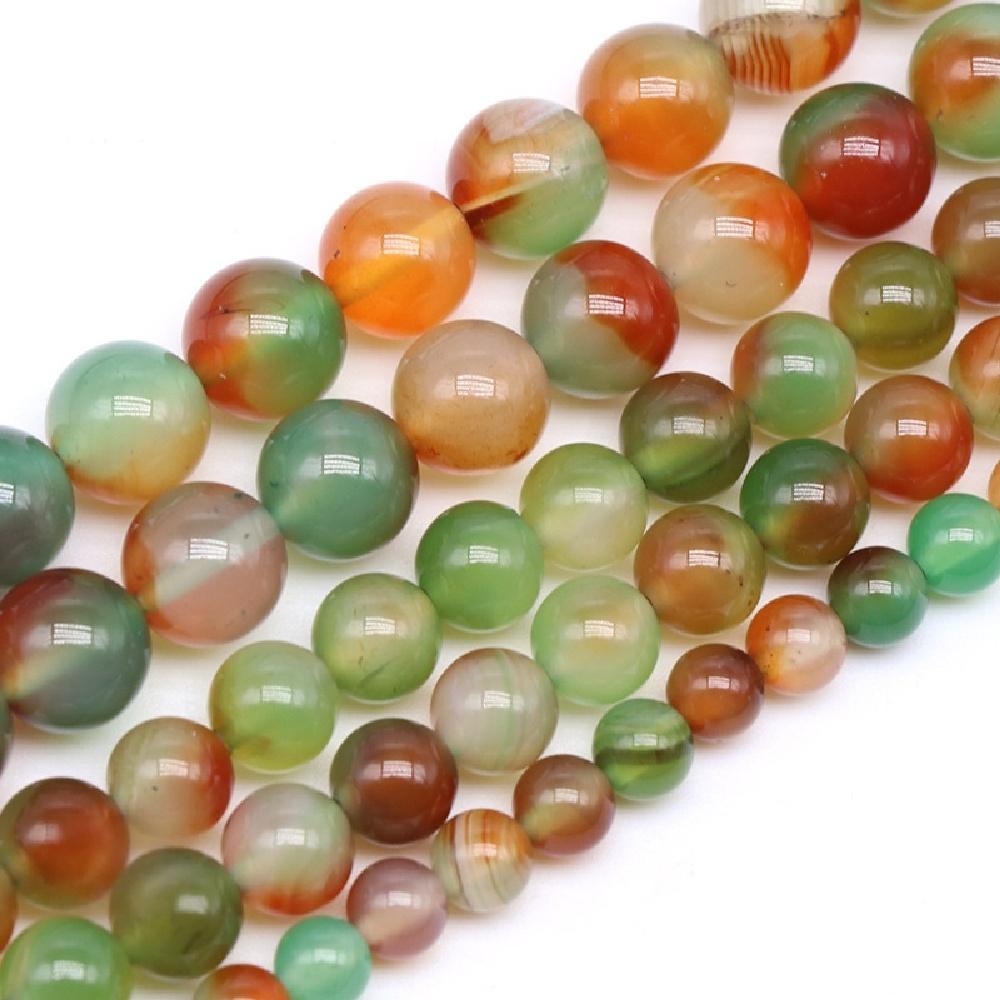 Peacock Agates Natural Stone Round Beads 15"Strand Smooth Loose Spacer Beads 4/6/8/10/12mm for Jewelry Making DIY Bracelets Charms Accessories