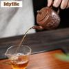 220ml Traditional Yixing Purple Clay Teapots Handmade Relief Pot Raw Ore Pink Gold Zhu Mud Kettle Zisha Tea Set Ornaments Gift