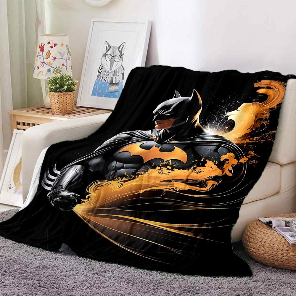 1 stuks Batman, Superhelden Deken Lichtgewicht Flanellen Plaid Voor Bank, Bed, Reizen, Kamperen, Woonkamer, Kantoor, Bank, Stoel, En Bed