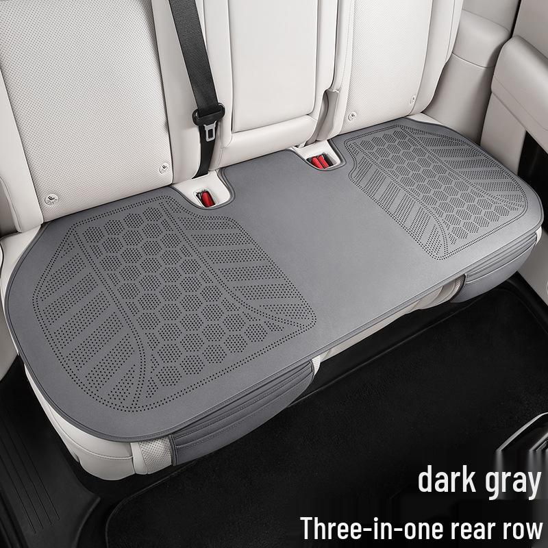Universal Perforated Suede Leather Car Seat Cushion - Breathable for All Seasons