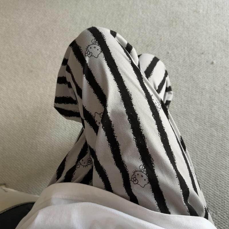 

Women s Summer Pajama Pants - Loose, Long, Lapel Style for Home or Outdoor Wear M-L