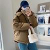 Down Padded Jacket with Short Outerwear for Fall and Loose Korean Perfect for Commuting and School [newsight] Women's Coat, Hood, Length, Winter,