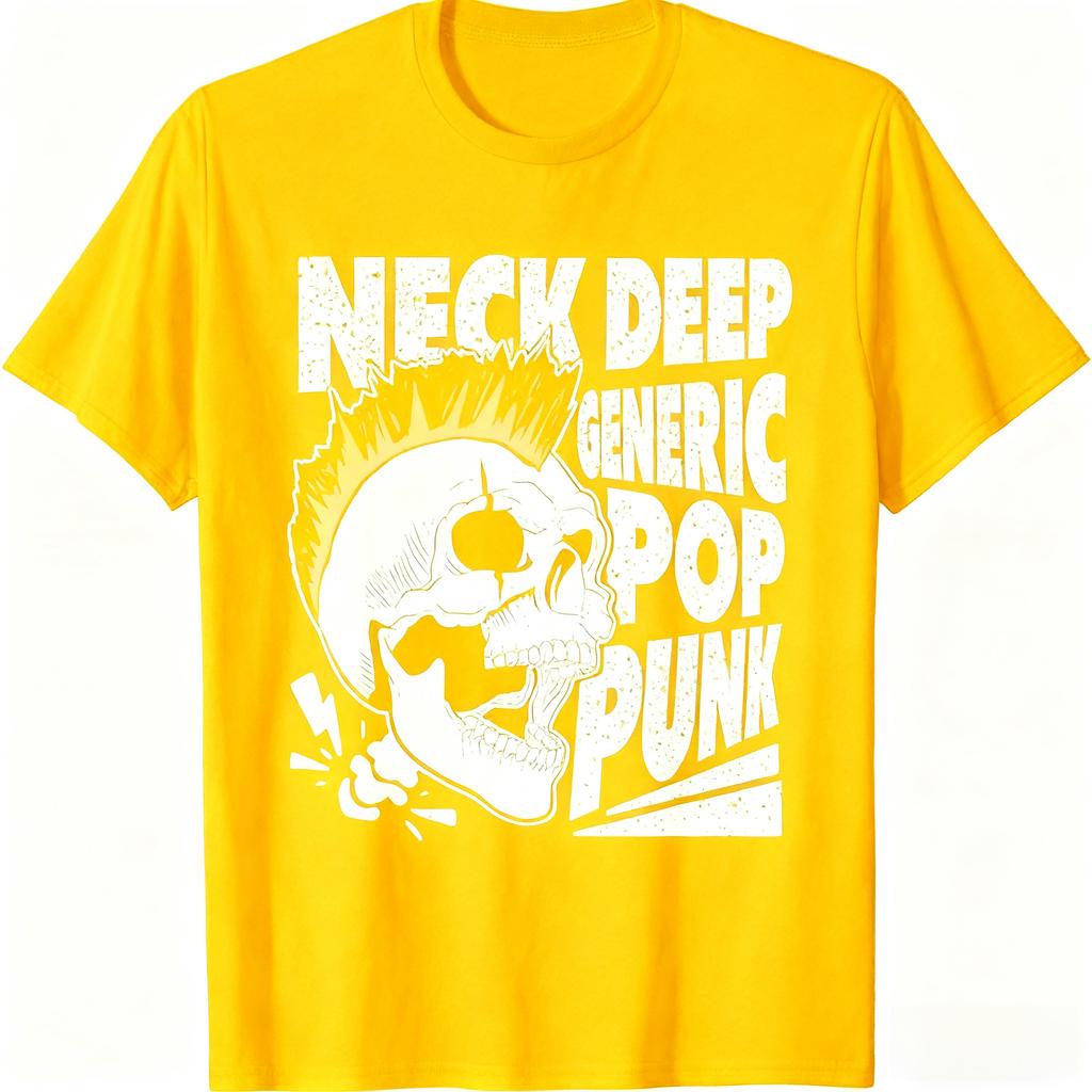 Pánské luxusní bavlněné tričko s krátkým rukávem s grafickým potiskem Punk Rock Léto Unisex Pánské a dámské ležérní volné trendy oblečení