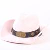 Popular European and American Classic Suede Western Cowboy Hat, Men's and Women's Fashion Big-brimmed Top Hat Shade