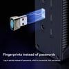 Silver Aluminum Alloy USB Fingerprint Login Device - Driver-Free, Plug and Play.