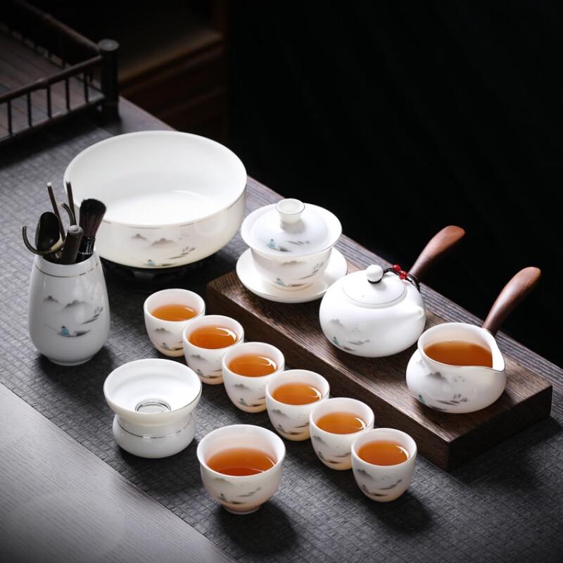 Naijiang High-End White Porcelain Gongfu Tea Set