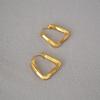 INS Geometric Twisted Metal Triangle Earrings for Women.