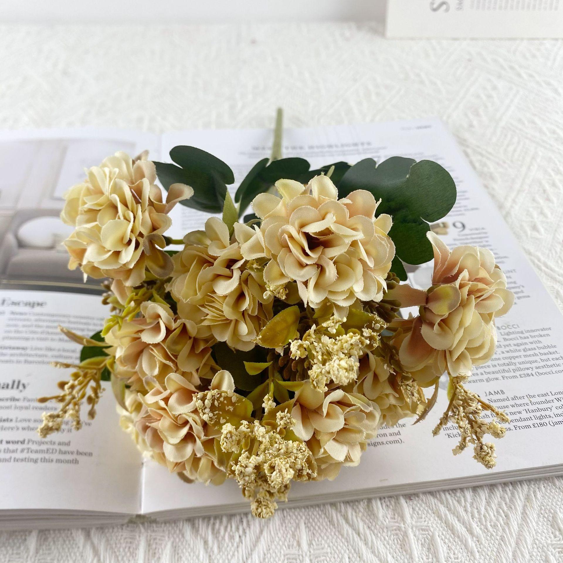 

Прямые продажи 10 скандинавских драконьих шаров, имитация цветов, украшение дома, фотография, свадьба, кемпинг темно-желтого