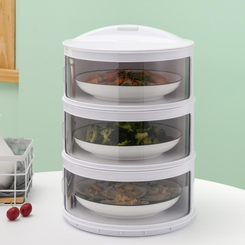 Transparent Stackable Food Insulation Cover Dust Proof Portable For Home Kitchen Keep Food Fresh Storage Organization Save Space