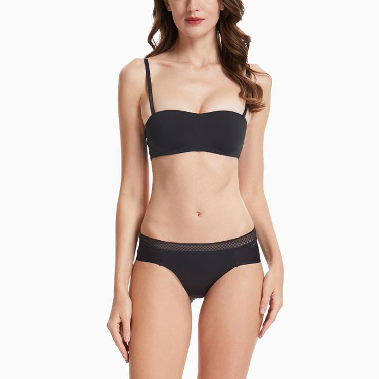 Calvin Klein Half Coverage Bikini Triangle Underwear Women underwear Black QF6308AD-UB1