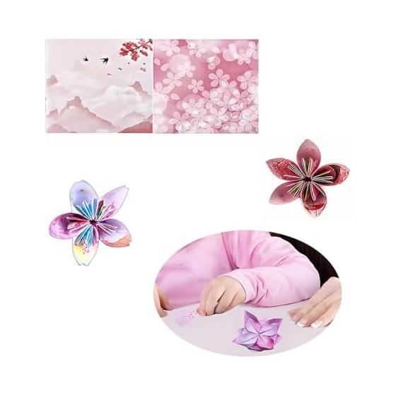 100 Sheets 15cm Cherry Blossom Cute Colorful Set Japanese Paper Style Thousand Cranes Chiyogami Decoration DIY Paper Handicraft Paper Craft Supplies