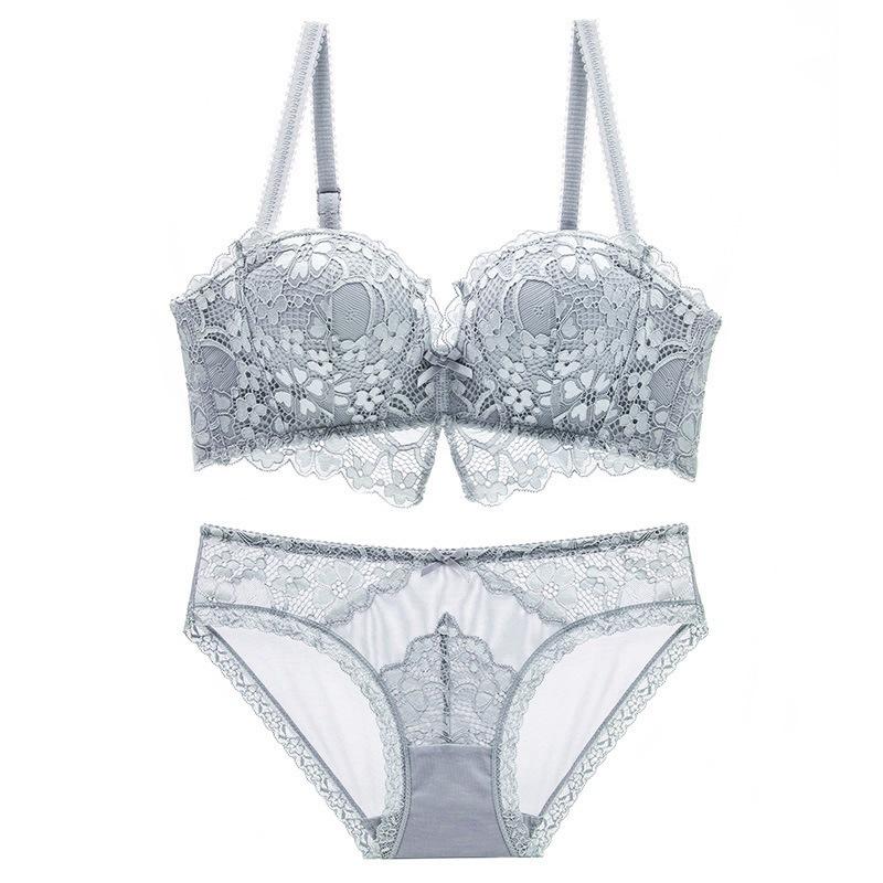 Clearance Sale French Sexy Lace Underwear Comfortable Rim Free Bra Gather Anti-Sagging Top Support Bra