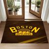 Boston Bruins Design Crystal Velvet Rug Soft Decorative Mat for Bedroom Entrance