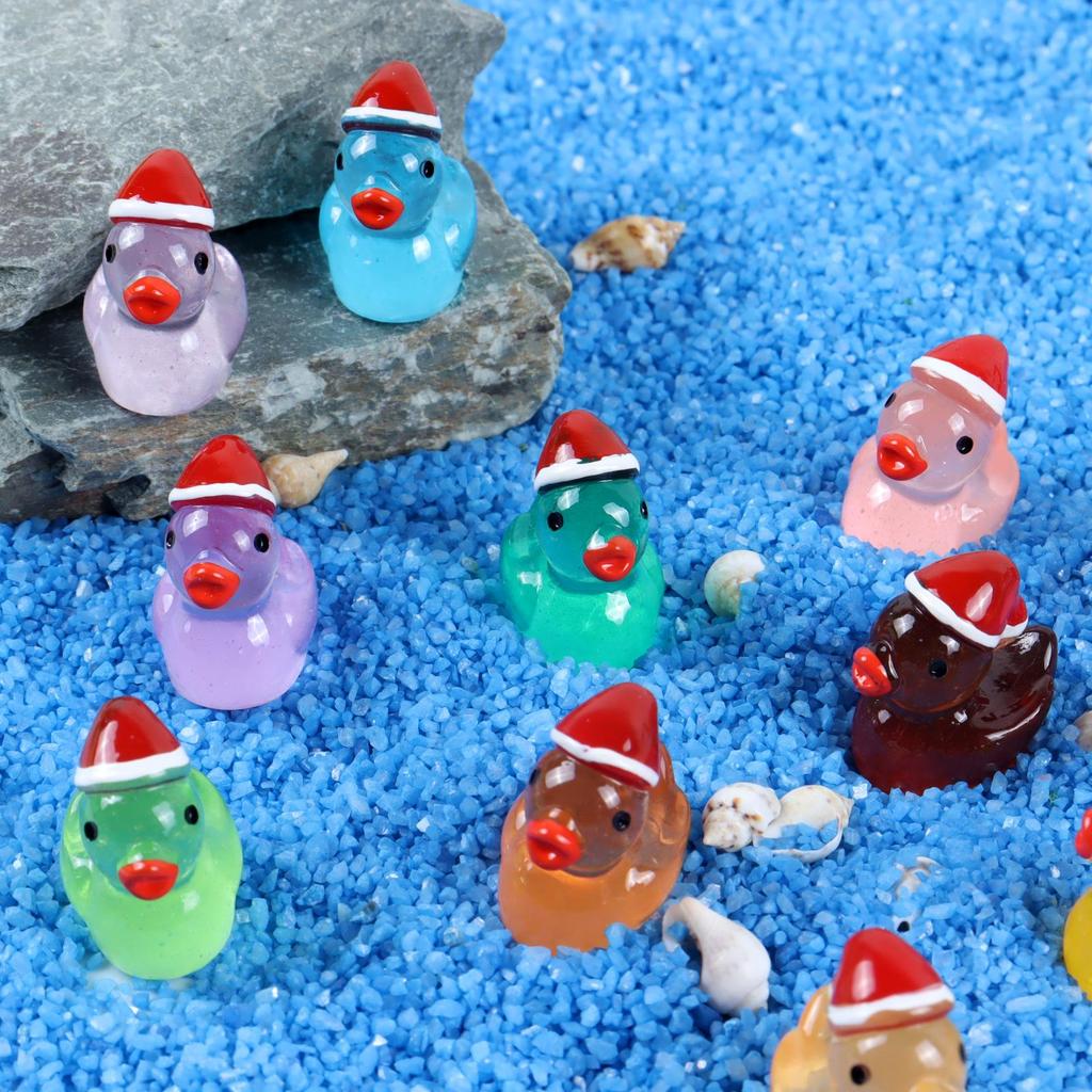 Luminous Christmas Mini Yellow Duck Resin Ornament