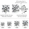 925 Sterling Silver Stud earrings Set | White Gold Plated Hypoallergenic Stud Earrings | Cubic Zirconia Stud Earrings for Women