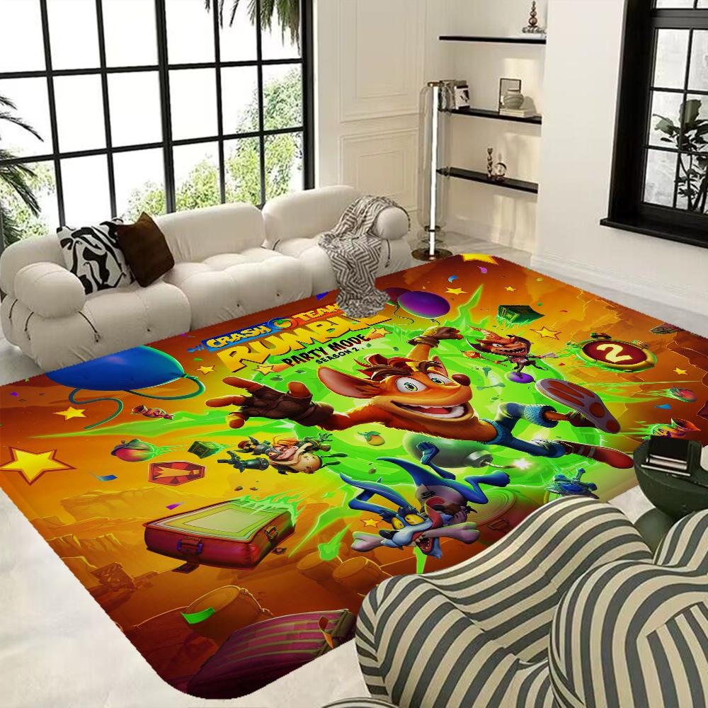 Crash Bandicoot Long Rugs Cheaper Anti-slip Modern Living Room Balcony Printed Bedside Area Rugs