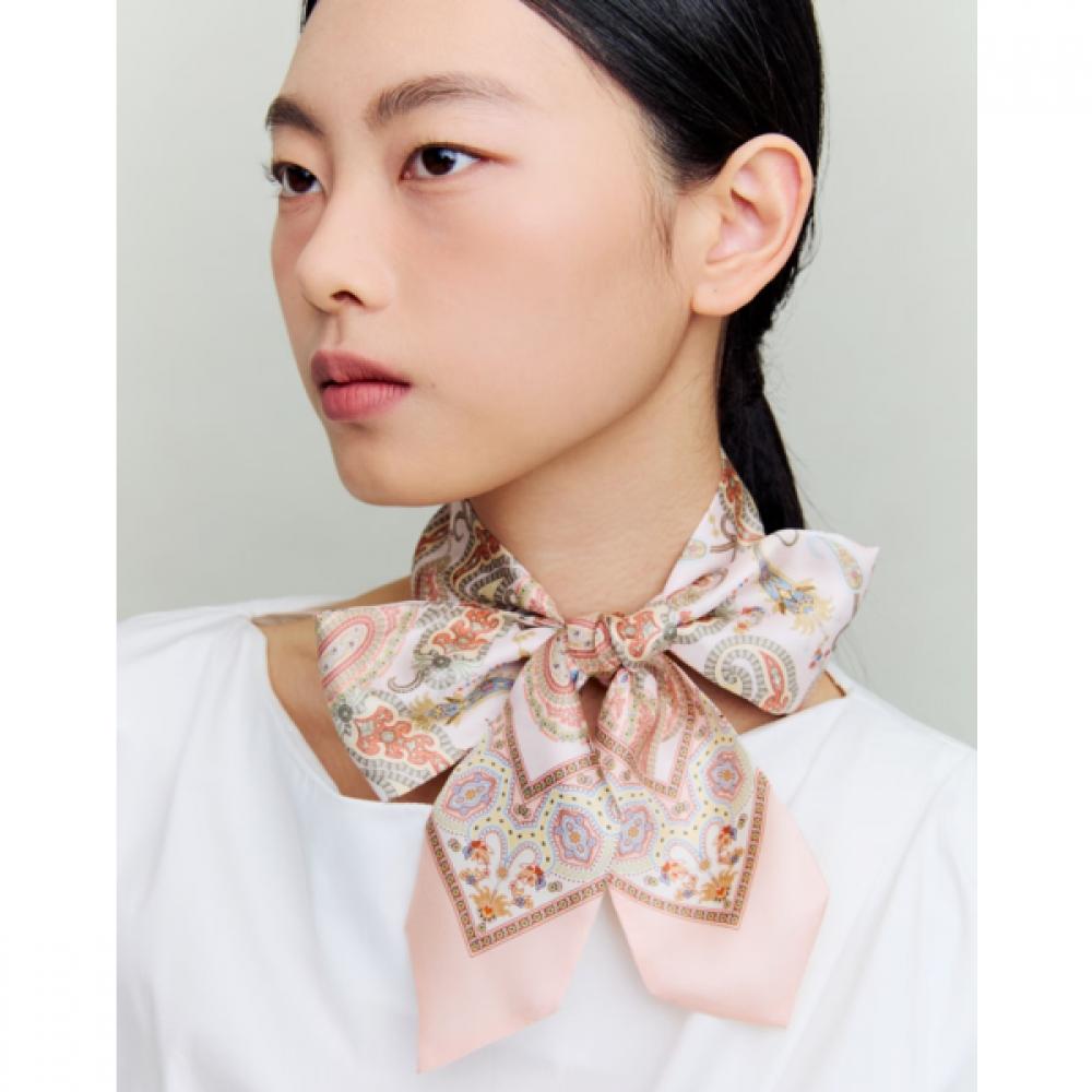 Daks Paisley Pink Silk Petit Scarf Dcsc6f550p1