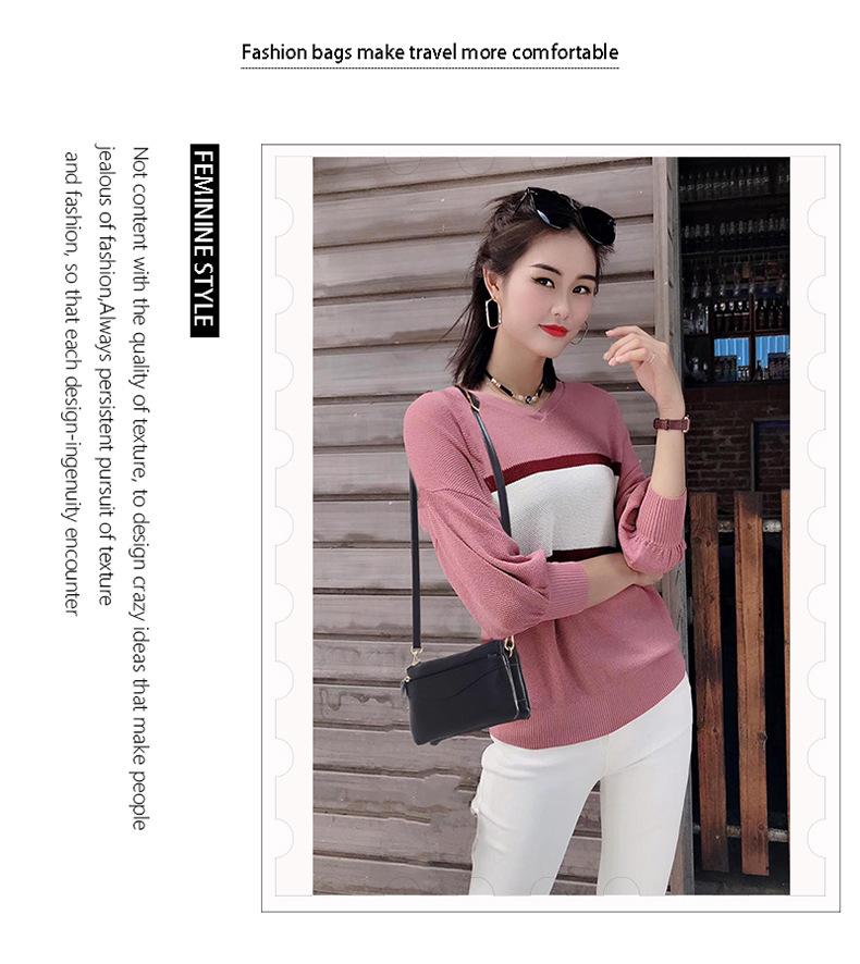 Women's Genuine Leather Multi-Compartment Crossbody Clutch Bag