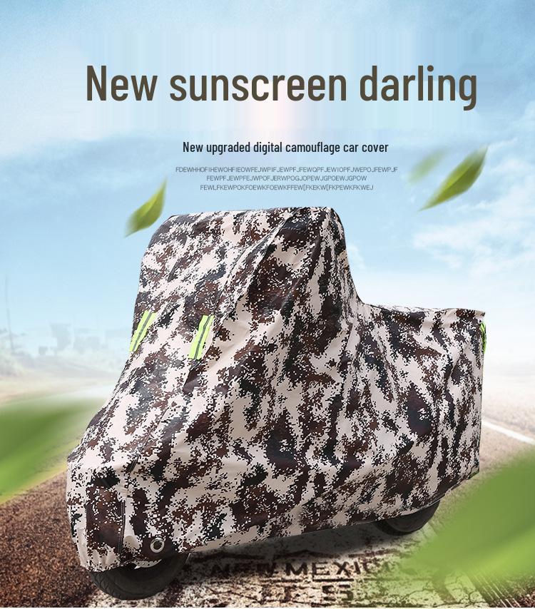 International Motorcycle Rain and Sun Shade: Thickened Cotton-Padded Electric Scooter Cover.