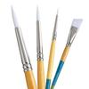 Princeton Snap Paint Brush 9850 Angle Shader Watercolor/Acrylic SET-3 (Round 0/2/6, 3/4)
