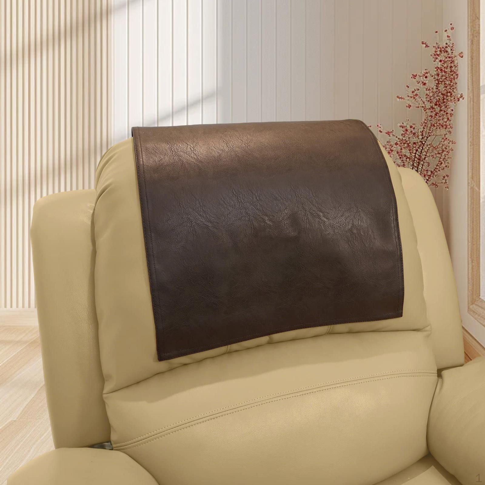 

recliner Headrest Cover Protector to Install Versatile Sturdy Theater Seat PU Leather