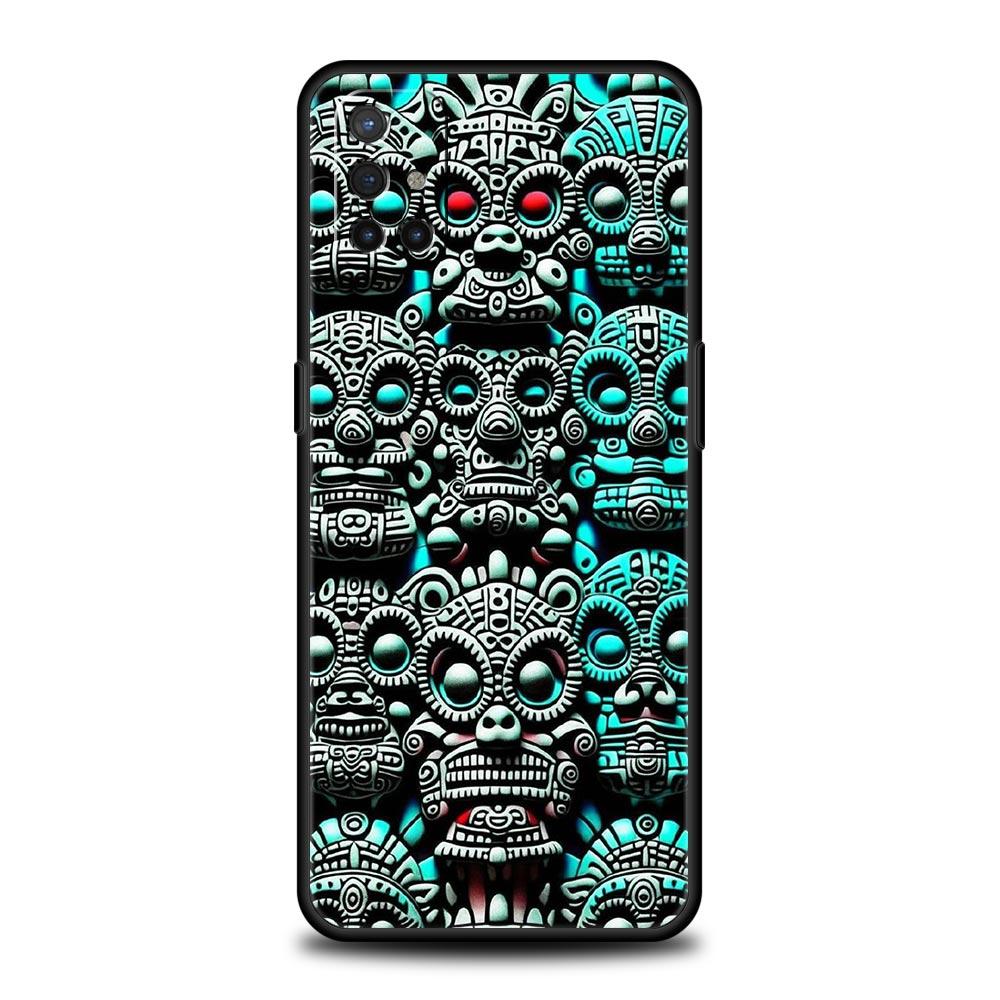 Phone Case For Oneplus 13R 13 12 10T 11 R10 Nord N100 N200 N10 9 9R CE 2 3 Z Pro Lite 5G Soft TPU Cover Vintage Totem Painting