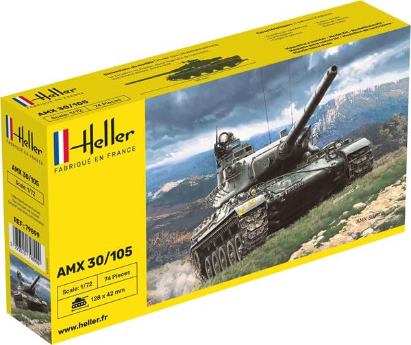 PLATZ Heller French AMX Tank Plastic Model Kit HE79899 1/72 30/105