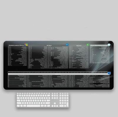 Ruská podložka pod myš s klávesovými zkratkami - Nezbytná pro efektivní práci a hraní-80x30x2 / 60x30x2 cm Herní podložka pod myš