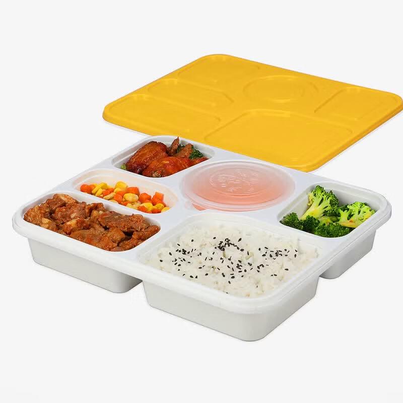 KLCX Disposable 6-Compartment Meal Prep Containers