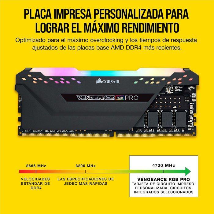 Memória RAM DDR4 Corsair Vengeance RGB Pro Series - 32 GB - 2933 MHz - CL16 - Preto
