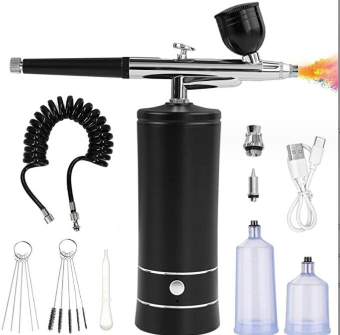 Black Oxygen Injection Device, Hand Held Electric Spray Gun, High Pressure, Nano Oxygen Injector, Household Spray, Beauty Instru