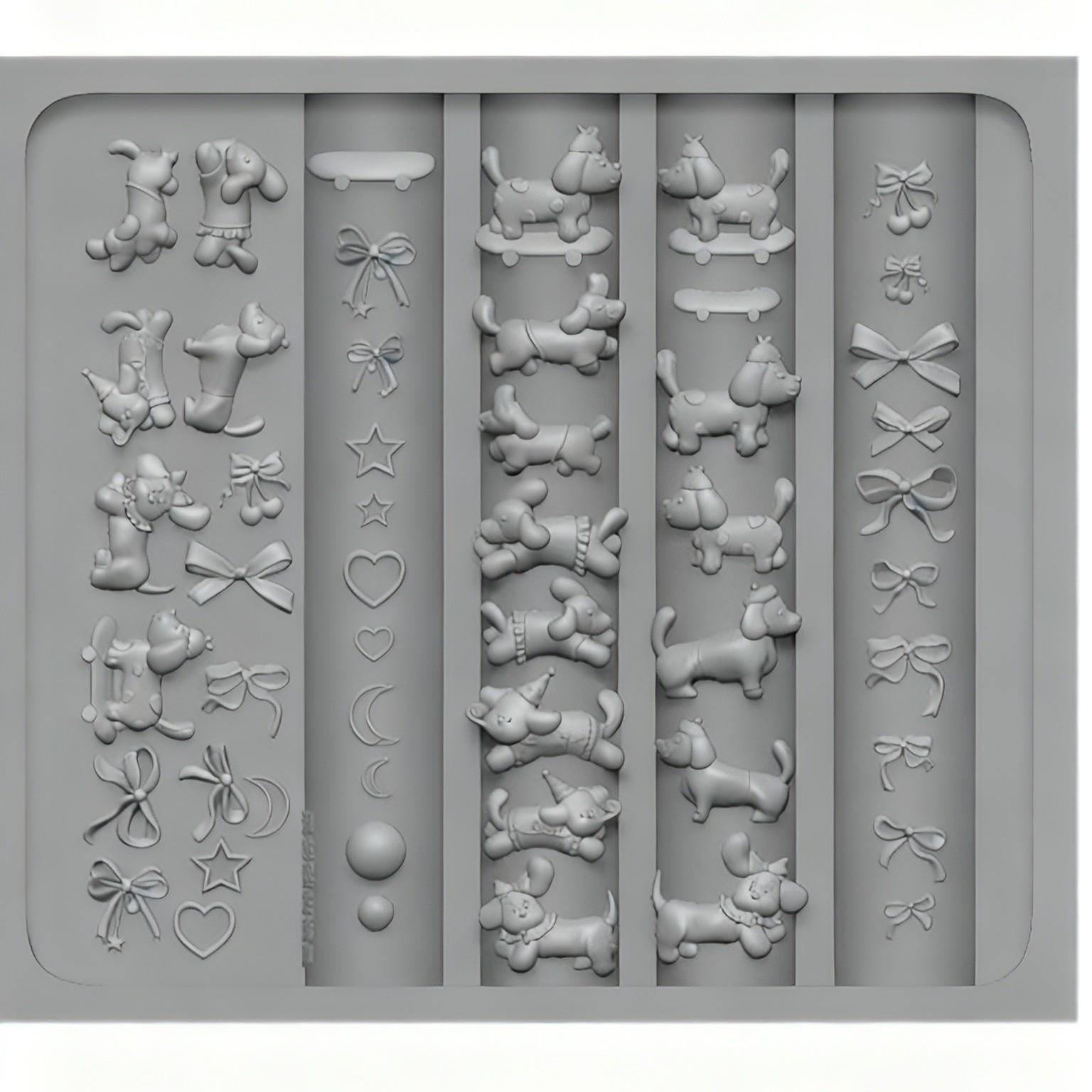 

New Style Dachshund Nail Art Silicone Molds for Bow Decorations