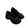 Round Head Versatile College Style Skirt Summer New Small Leather Shoes Women's Mary Jane Shoes