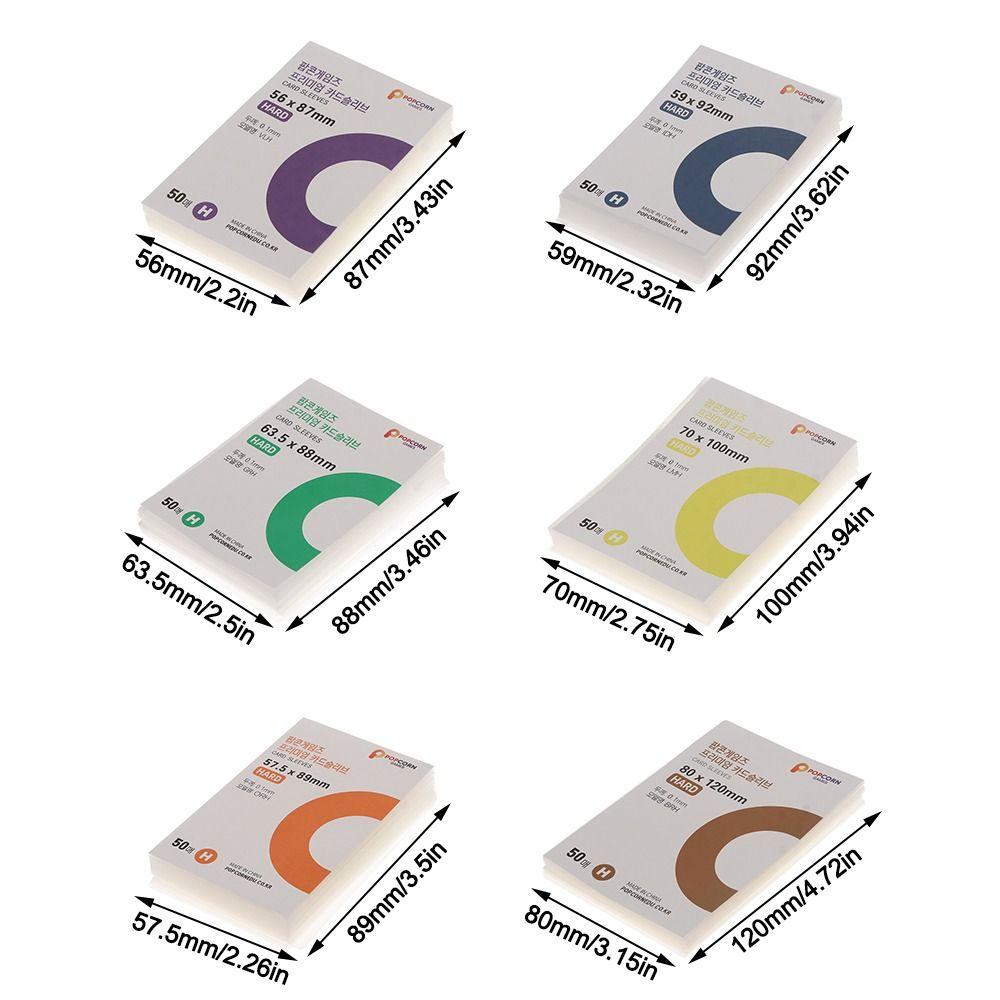 50pcs Stationery Kpop Card Sleeves 3 Inch Album Binder Game Card Holder