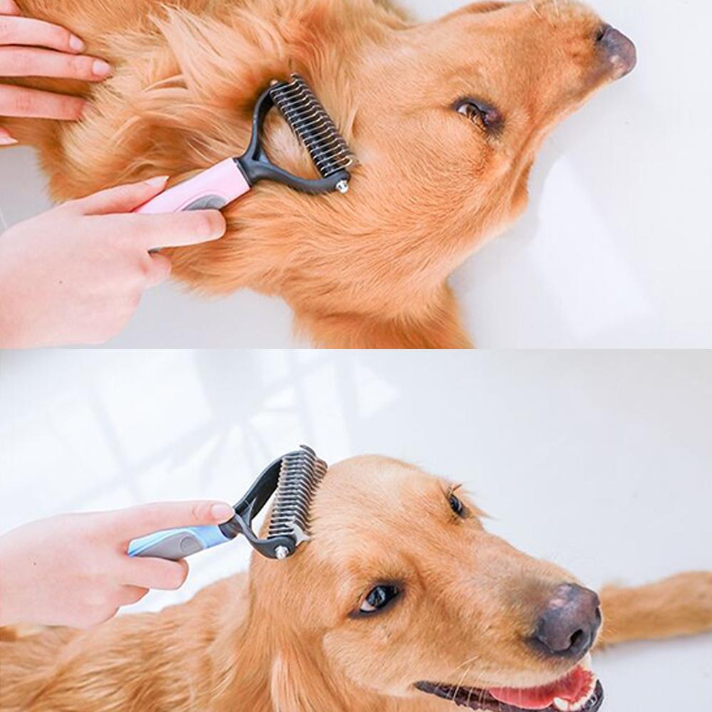 Professional Pet Deshedding Brush Dog Hair Remover Pet Fur Knot Cutter Puppy Cat Comb Brushes Dogs Grooming Shedding Supplies
