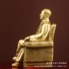 Chairman Full Body Sitting Statue Great Leader Mao Grandfather Brass Sculpture Living Room Office Decoration Bu