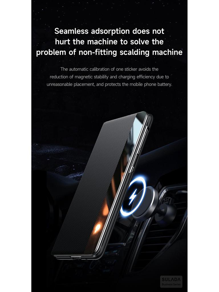 Magnetische Flip Smart Leather Hülle mit Kartenfach & Kevlar-Textur für Samsung Z Fold7/W26 (6/5/4)