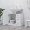 White Bathroom Vanity Cabinet 63 X 30 X 54 Cm Particleboard