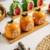 Ceramic Seasoning Jars Bottle Kitchens Accessories Fruit Melon Shape Pumpkin Tomato Spices Storage with Lid &Spoon Kitchen Items