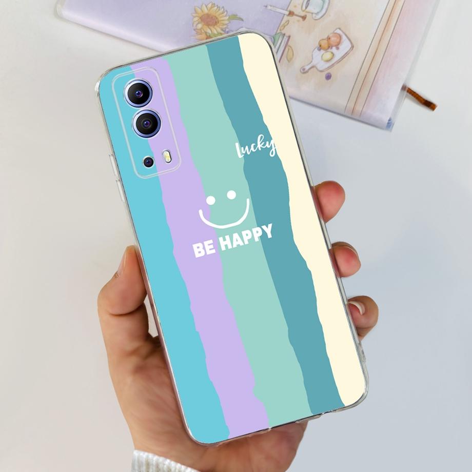 For Vivo Y72 5G V2041 Phone Case  For Vivo Y52 5G V2053 Mobile Back Cover Soft TPU Silicone Shockproof Clear Capa VivoY72 Y52 5G