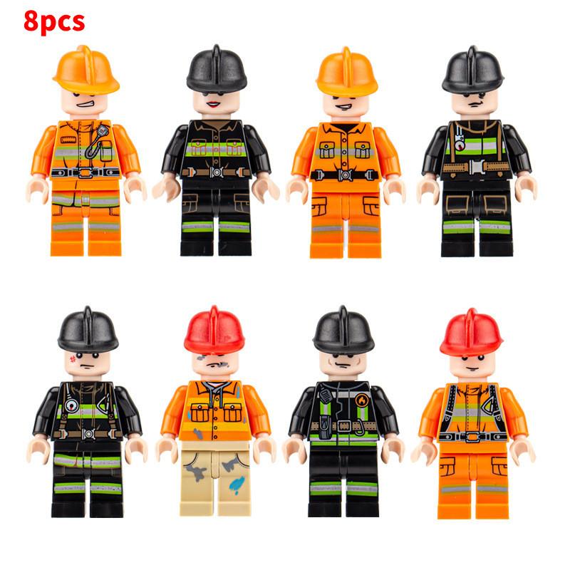 Byens Profesjonelle Ingeniør og Brannmann Minifigurer Byggekloss Sett For Barn