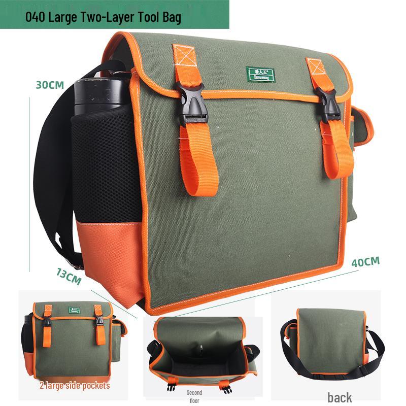 Multifunctional Electrician Canvas Tool Bag - Wear-resistant, Thickened, Shoulder/Crossbody