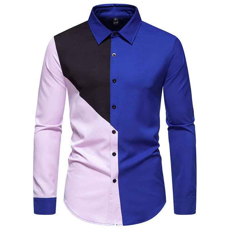 Herrenhemden Herbst und Winter Neue Herren Casual Street Trend Langarmhemd Mode Vielseitiges Hemd