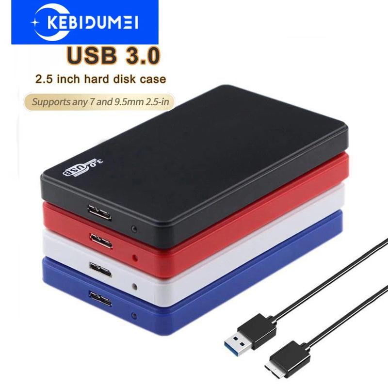 USB 3.0 To 2.5 Inch Hard Drive Case SATA HDD SSD Enclosure Mobile Hard Disk Case 5Gbps External Storage HDD Box for PC Laptop Smartphone